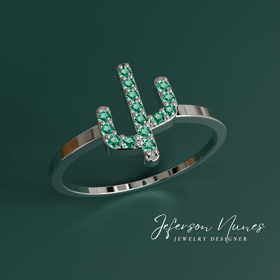 Ring Anel Cacto A1033 3D print model_2