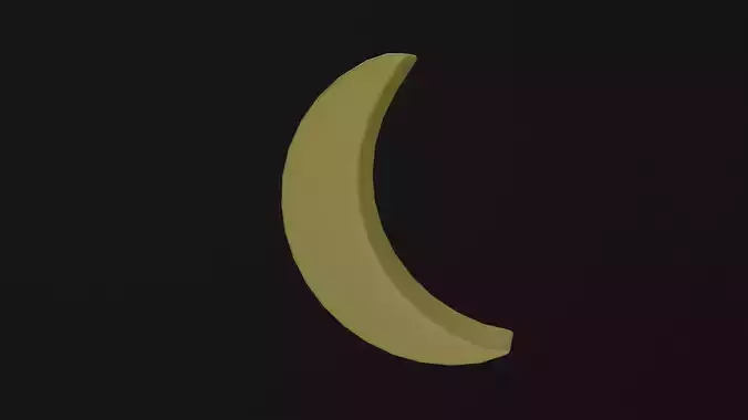Cartoon Moon 3D Model Low-poly 3D model