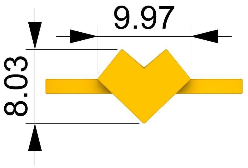 Anel Coracao A1034 3D print model_4