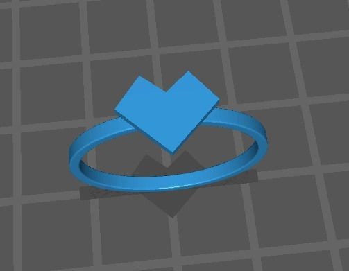 Anel Coracao A1034 3D print model_3