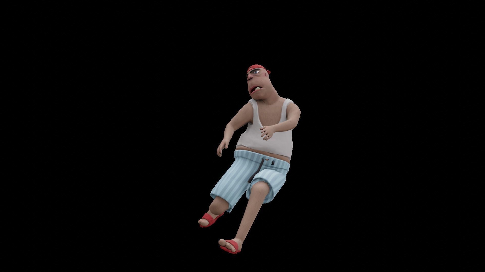 Doug - Rigged Animated Looney Character Low-poly 3D model_13