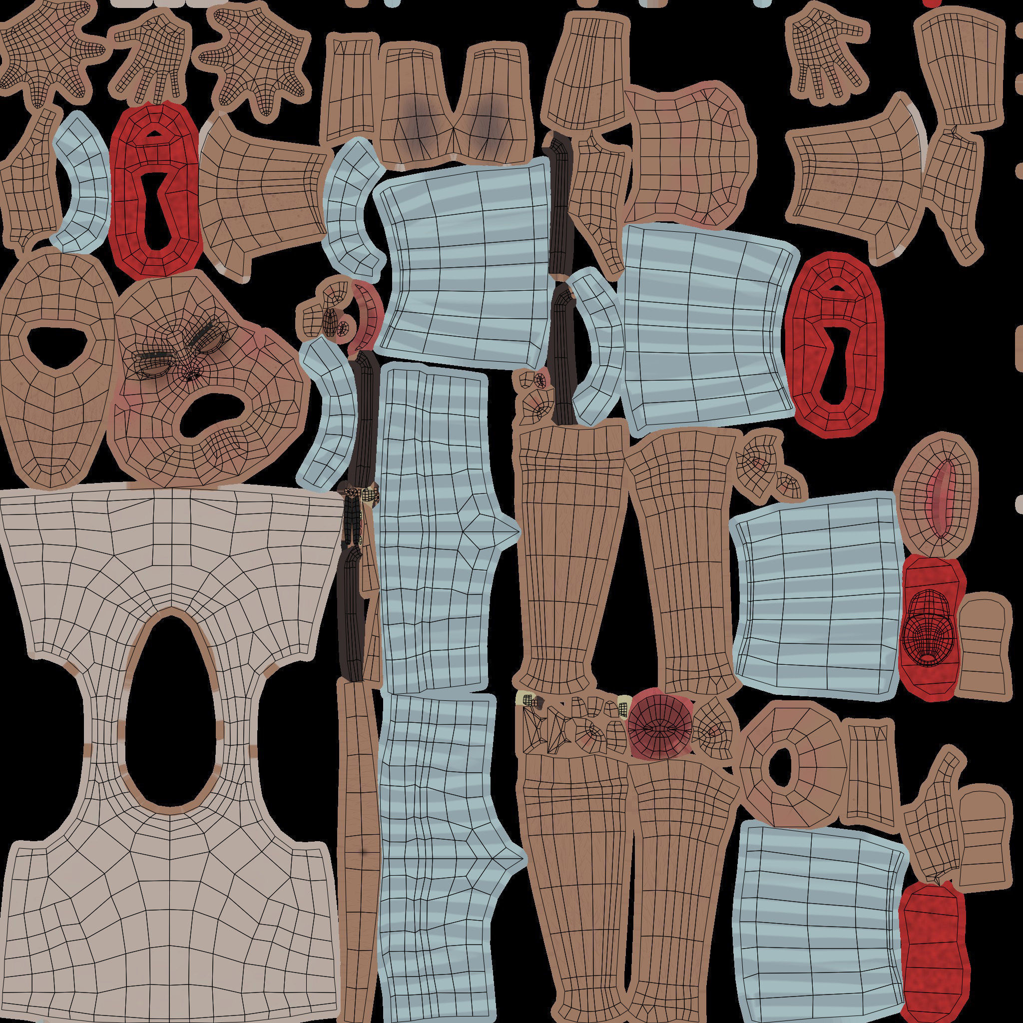 Doug - Rigged Animated Looney Character Low-poly 3D model_2