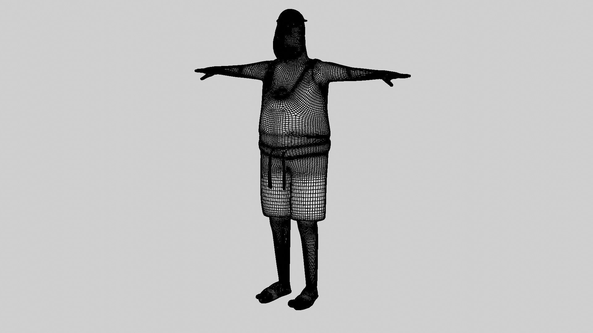 Doug - Rigged Animated Looney Character Low-poly 3D model_8