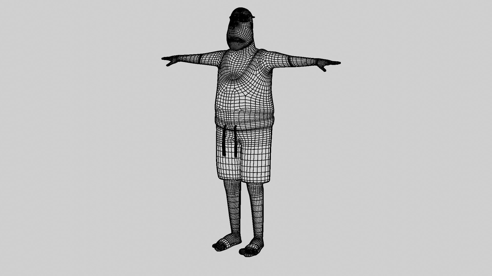 Doug - Rigged Animated Looney Character Low-poly 3D model_7