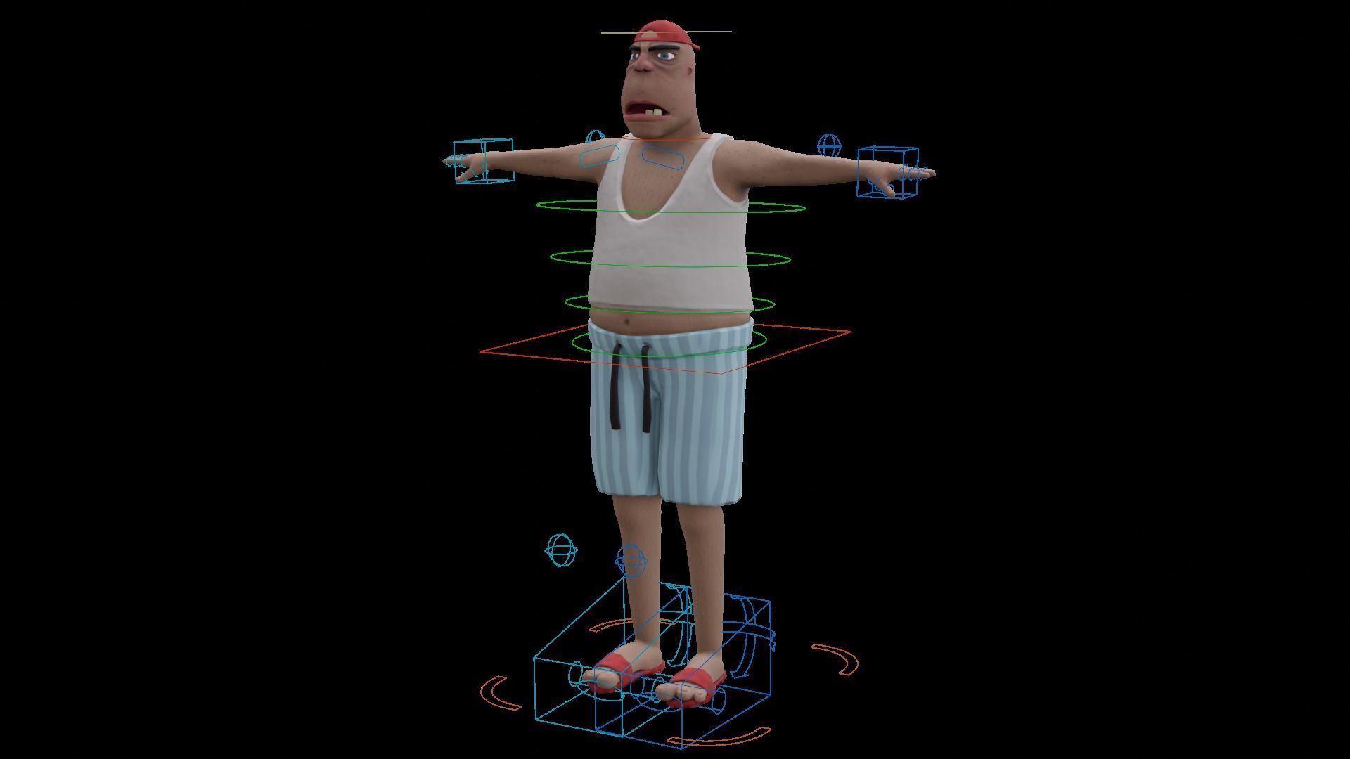 Doug - Rigged Animated Looney Character Low-poly 3D model_4