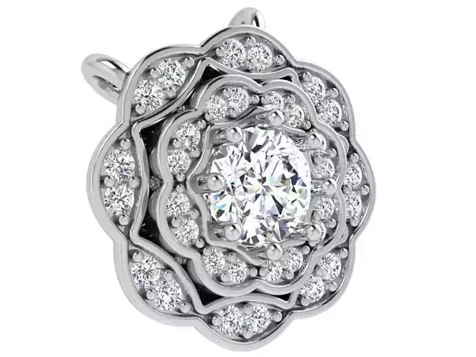 Floral Halo Pendant 4782