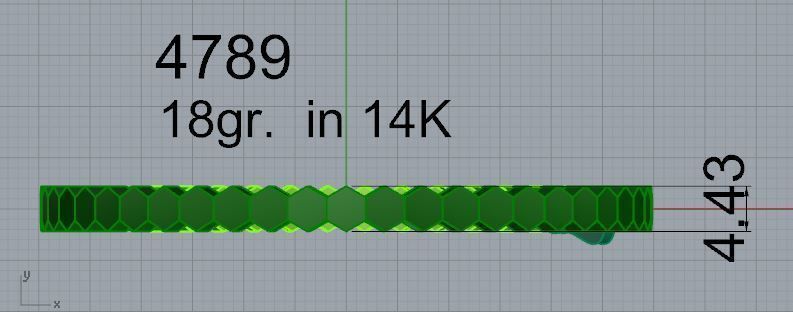 Hexagonal Bracelet 4789 3D print model_4