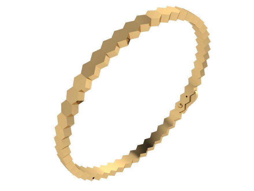 Hexagonal Bracelet 4789 3D print model_1
