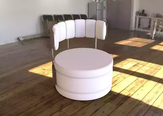 ROUNDED CUSHION CHAIR 3D MODEL