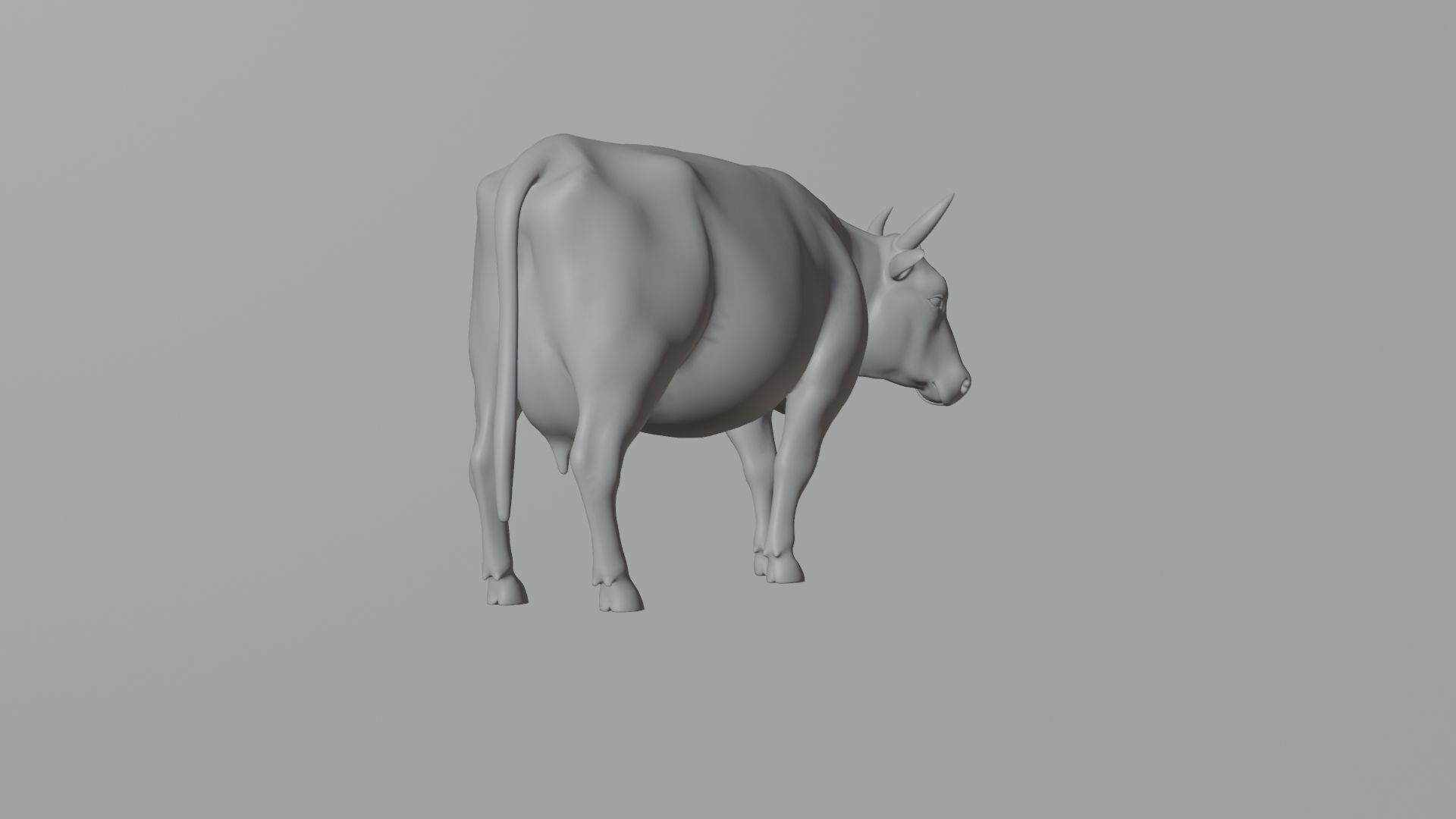 cow 3d model with realistic texture Low-poly 3D model_9