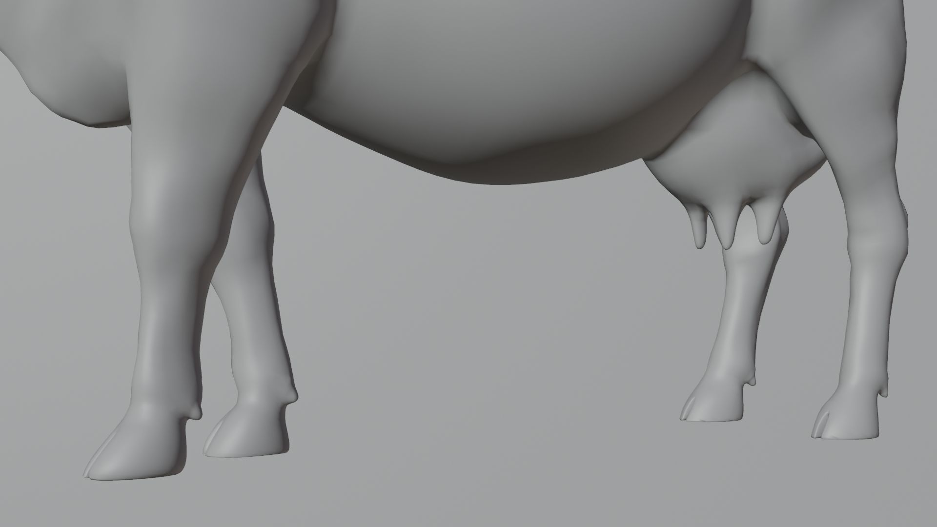 cow 3d model with realistic texture Low-poly 3D model_7