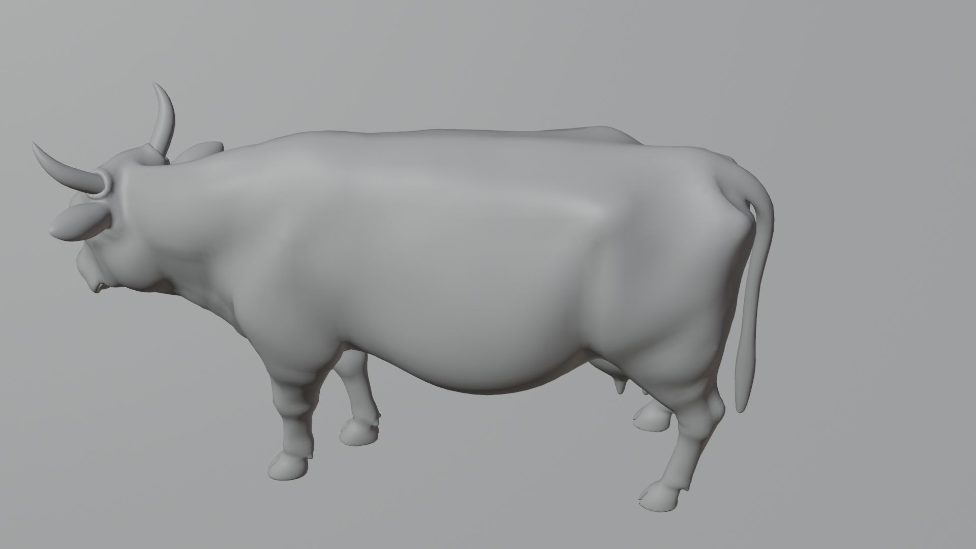 cow 3d model with realistic texture Low-poly 3D model_16