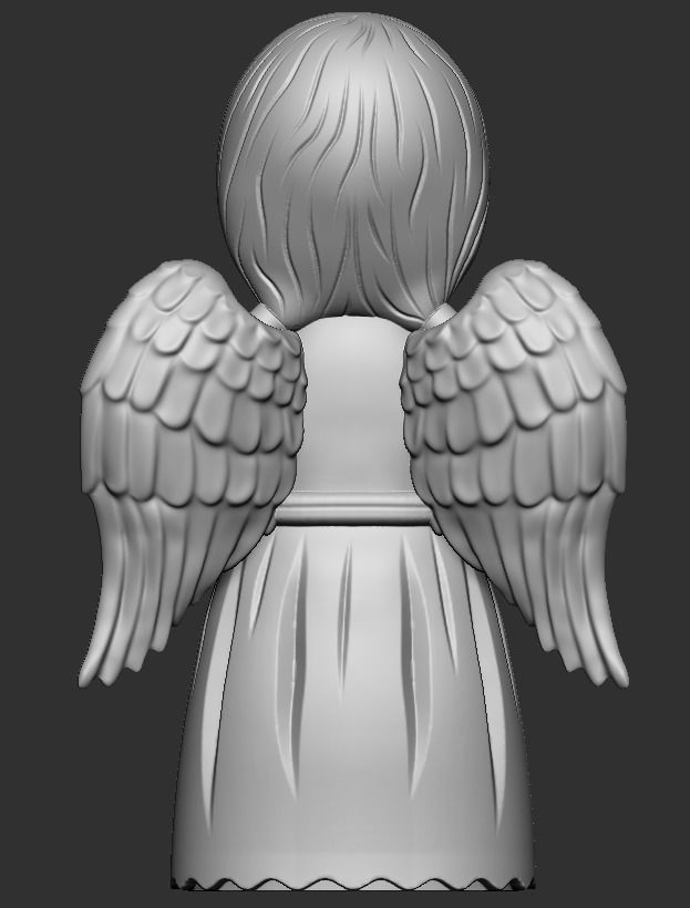praying baby angel  3D print model_24