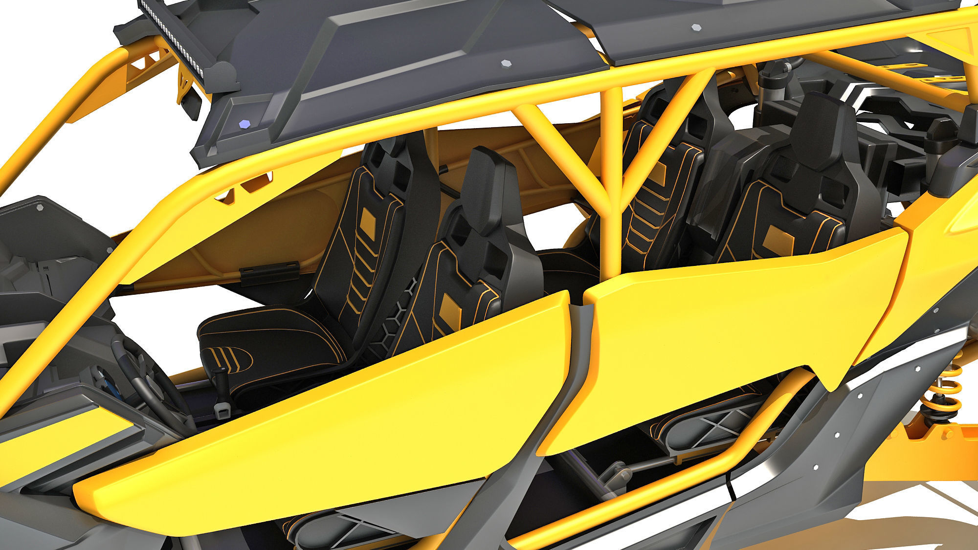 ATV Four Wheeler Buggy 3D model_14