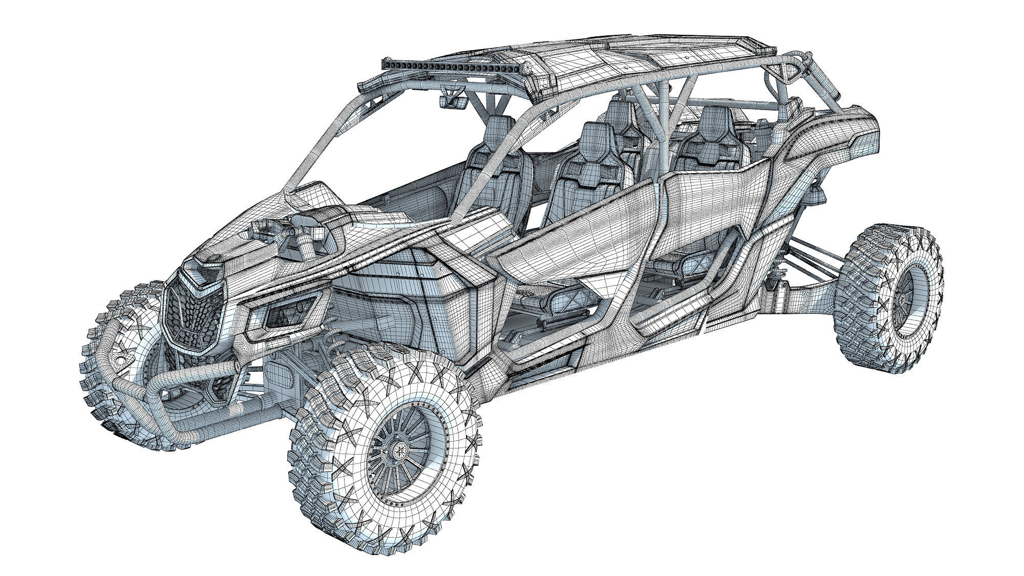 ATV Four Wheeler Buggy 3D model_15