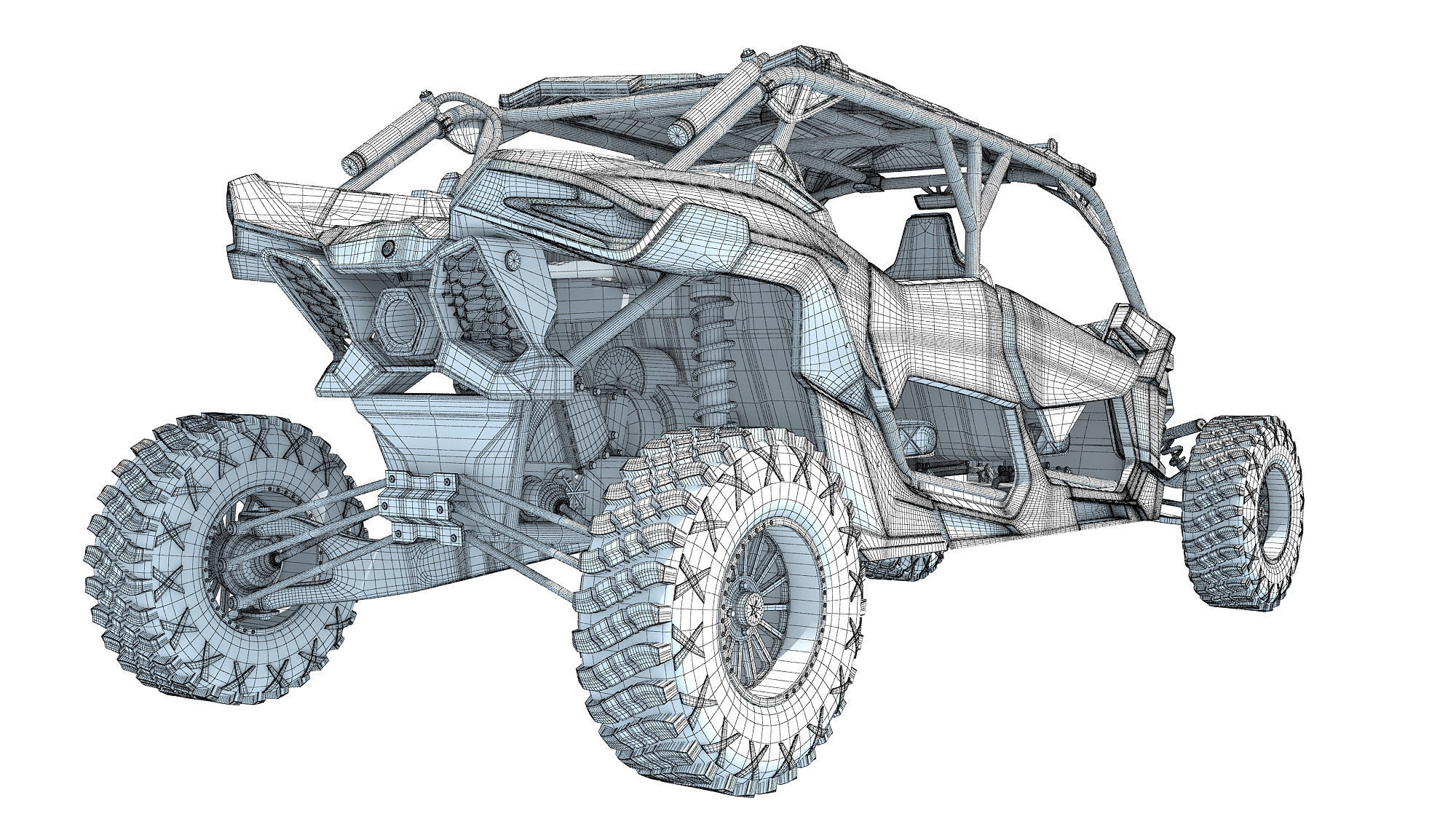 ATV Four Wheeler Buggy 3D model_17