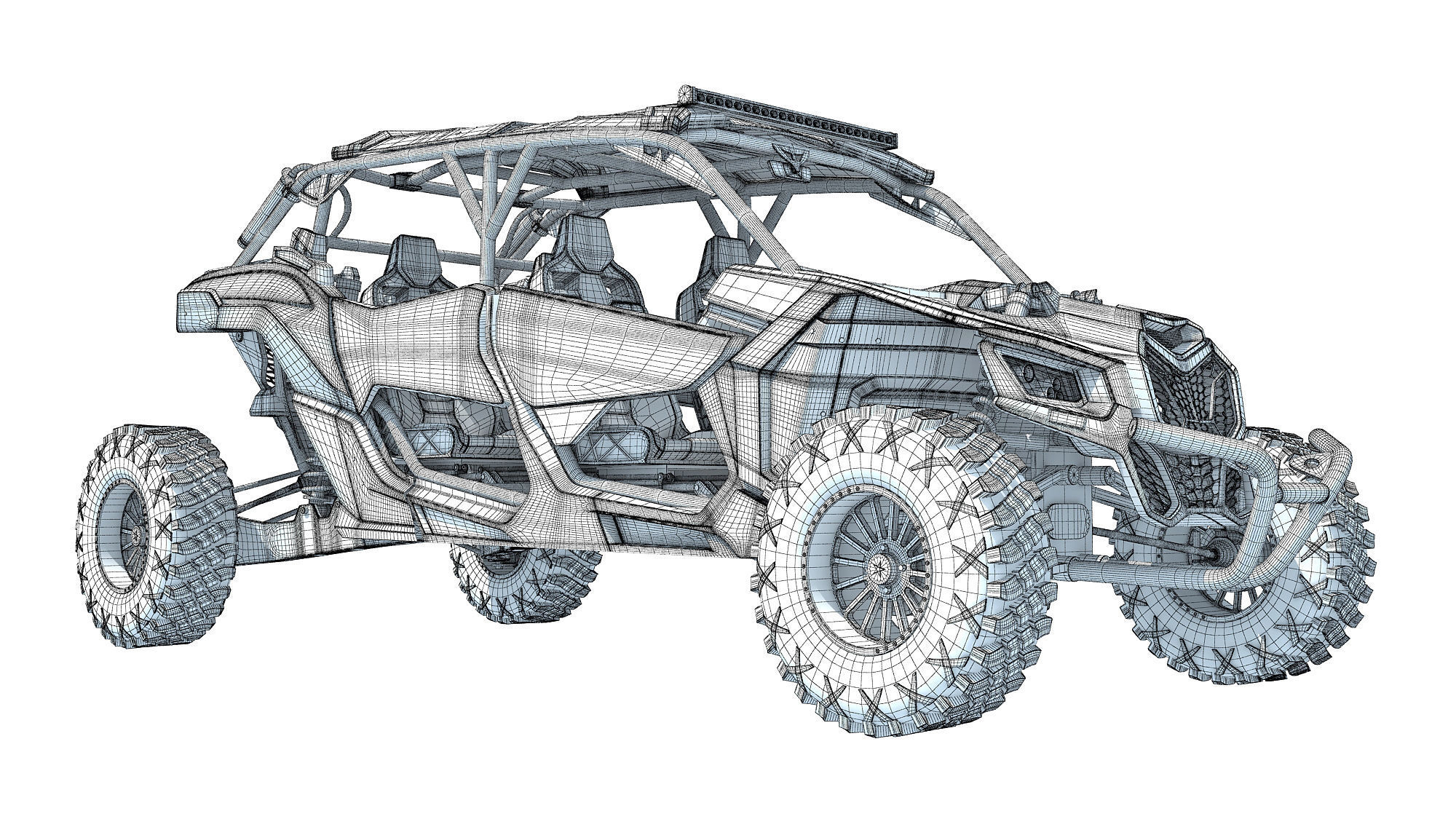 ATV Four Wheeler Buggy 3D model_18