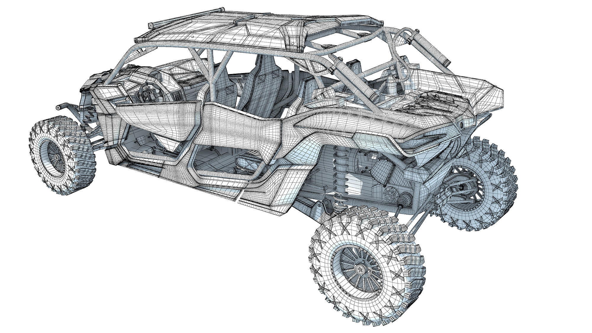 ATV Four Wheeler Buggy 3D model_16