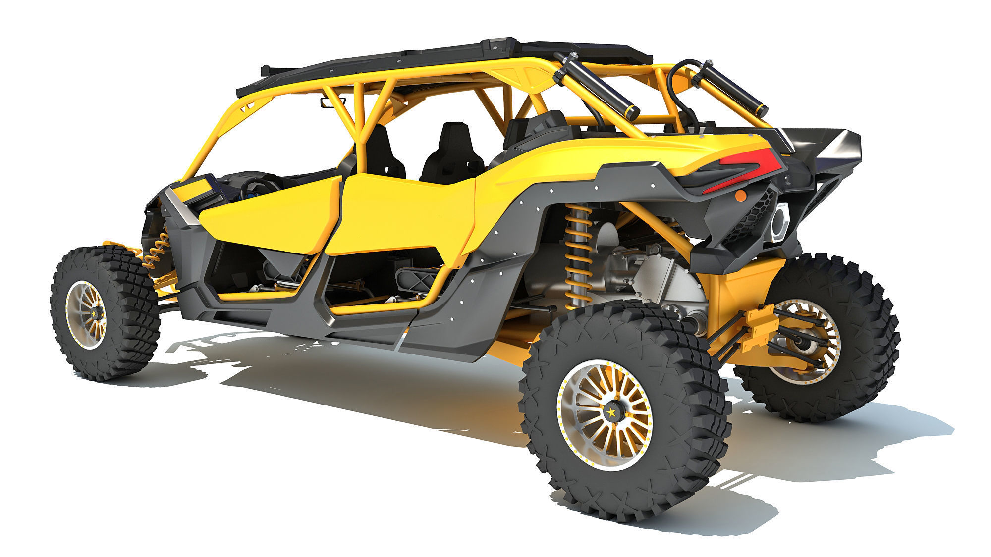 ATV Four Wheeler Buggy 3D model_2