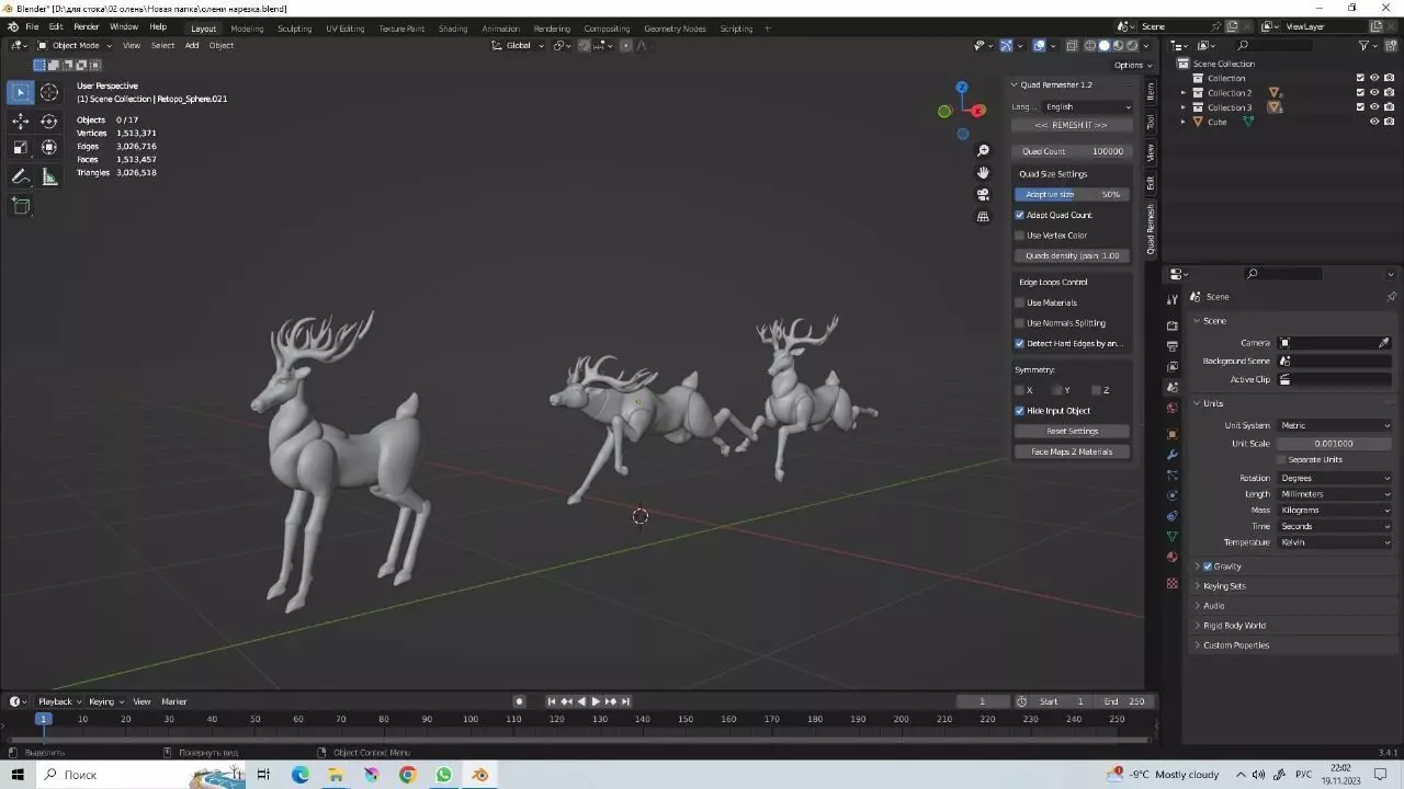 Christmas Deer 3D print model_0