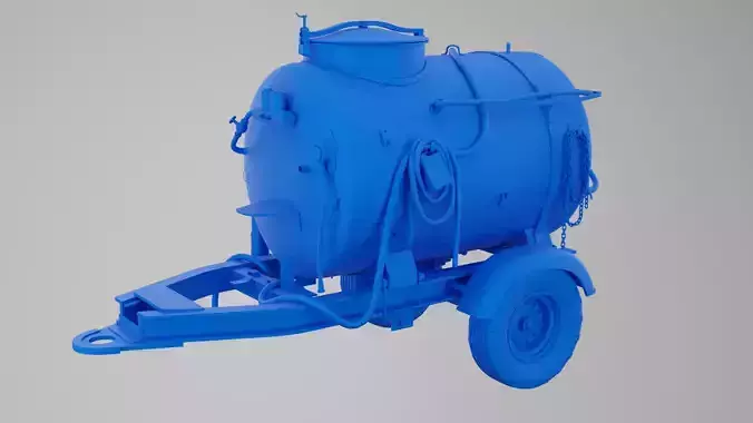 sewage truck Low-poly 3D model