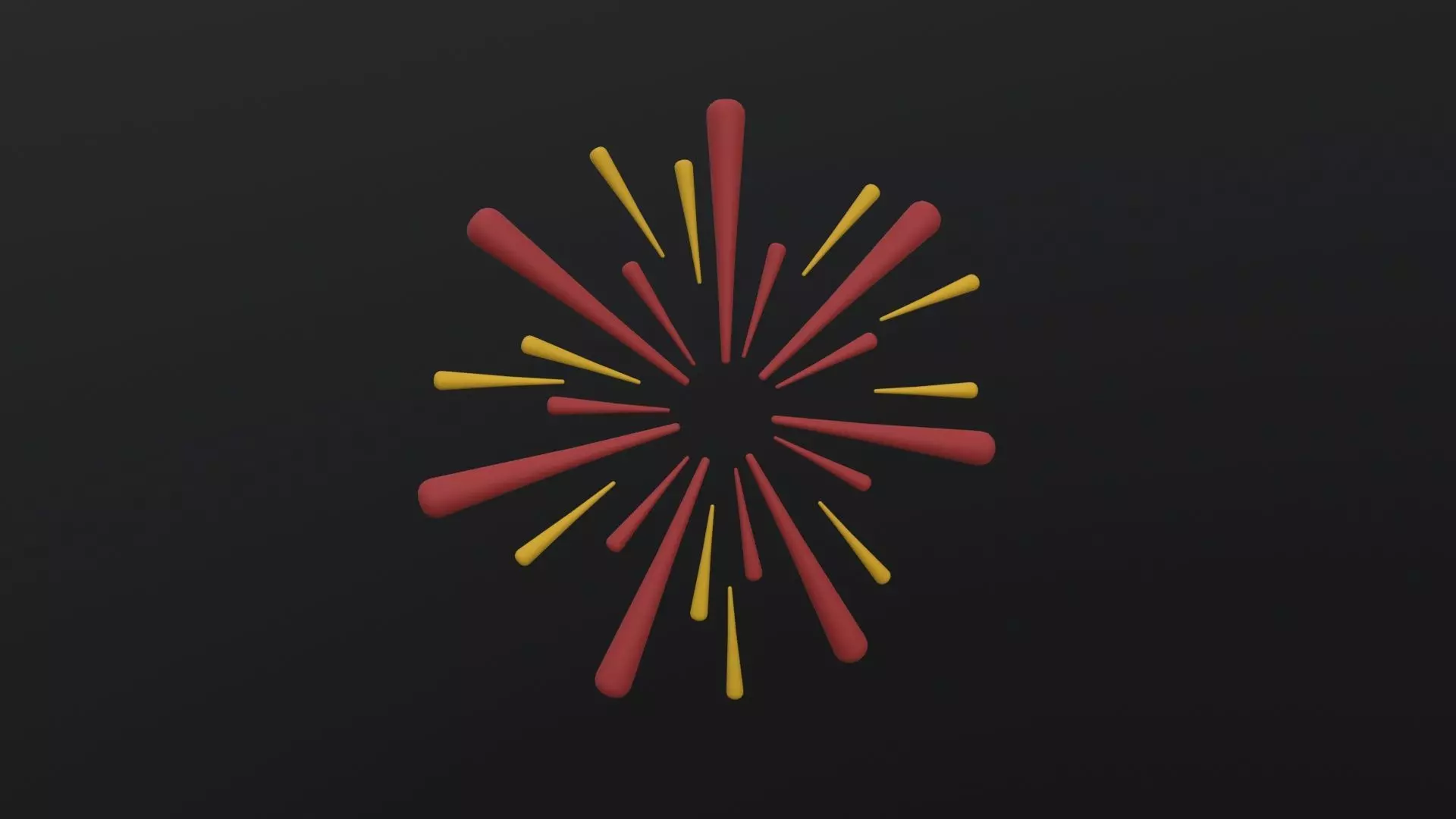 Fireworks 3D Model Low-poly 3D model