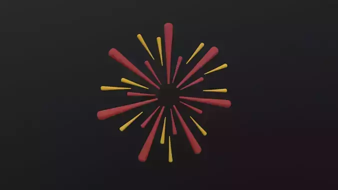 Fireworks 3D Model