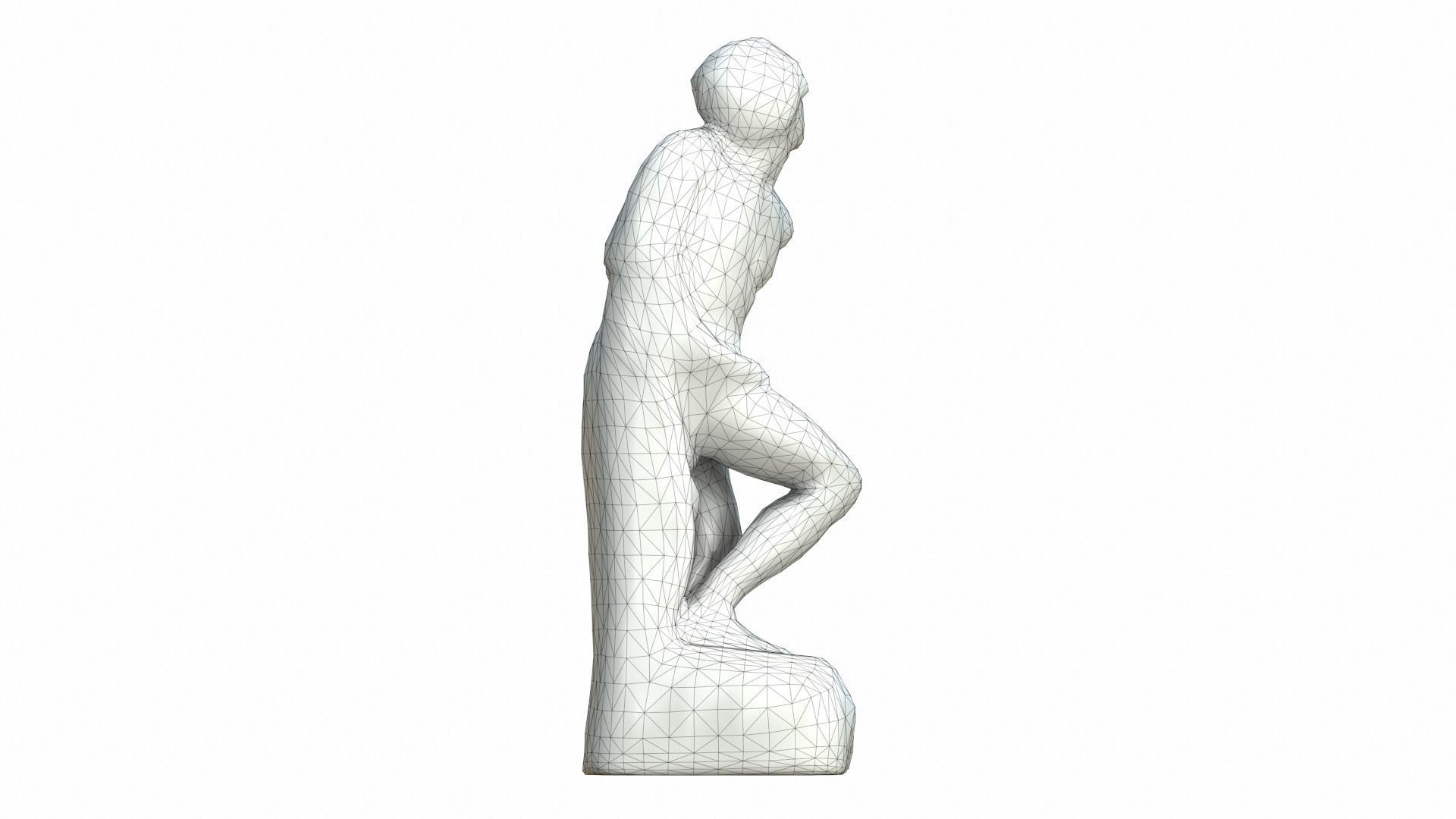 Statue Low Poly 014 Low-poly 3D model_13