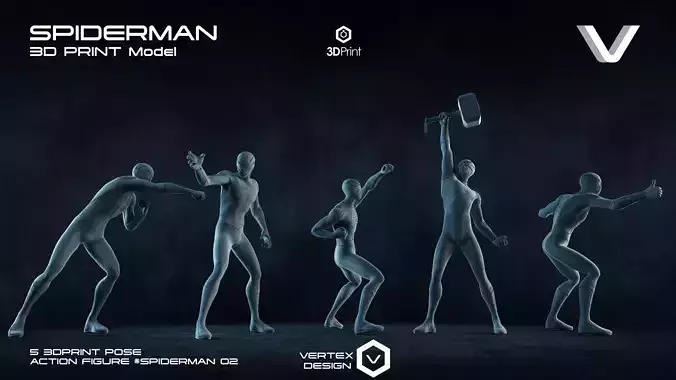  5 Spiderman Action Figures Pack02