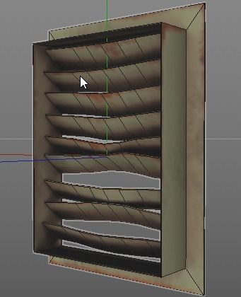 Set of air vents Low-poly 3D model_25