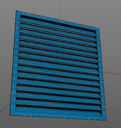 Set of air vents Low-poly 3D model_43