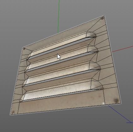 Set of air vents Low-poly 3D model_8