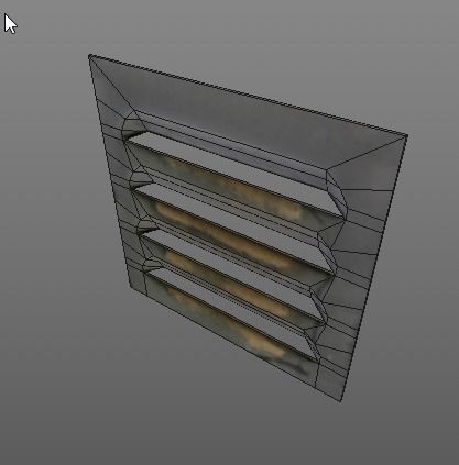 Set of air vents Low-poly 3D model_5