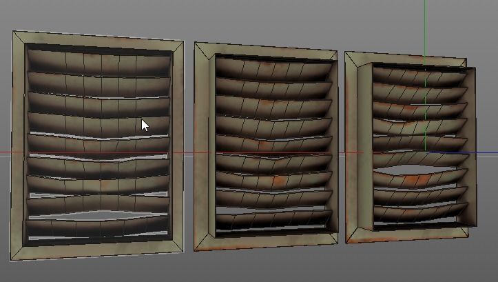 Set of air vents Low-poly 3D model_33