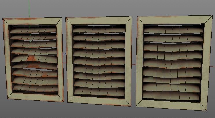 Set of air vents Low-poly 3D model_32
