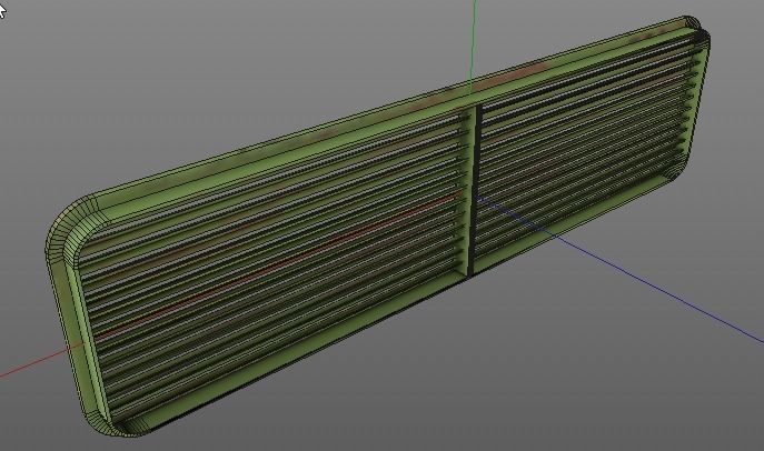 Set of air vents Low-poly 3D model_16