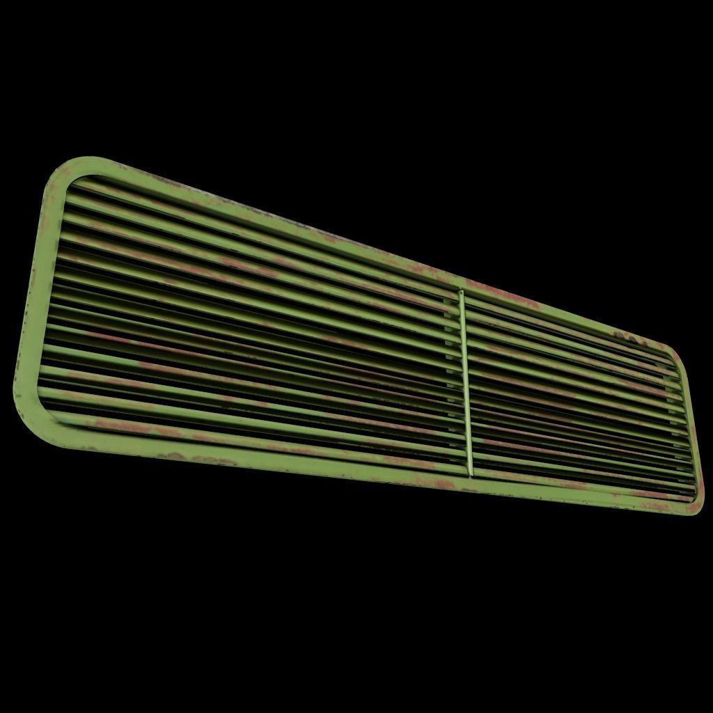 Set of air vents Low-poly 3D model_14