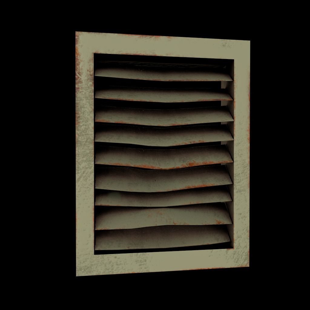 Set of air vents Low-poly 3D model_30