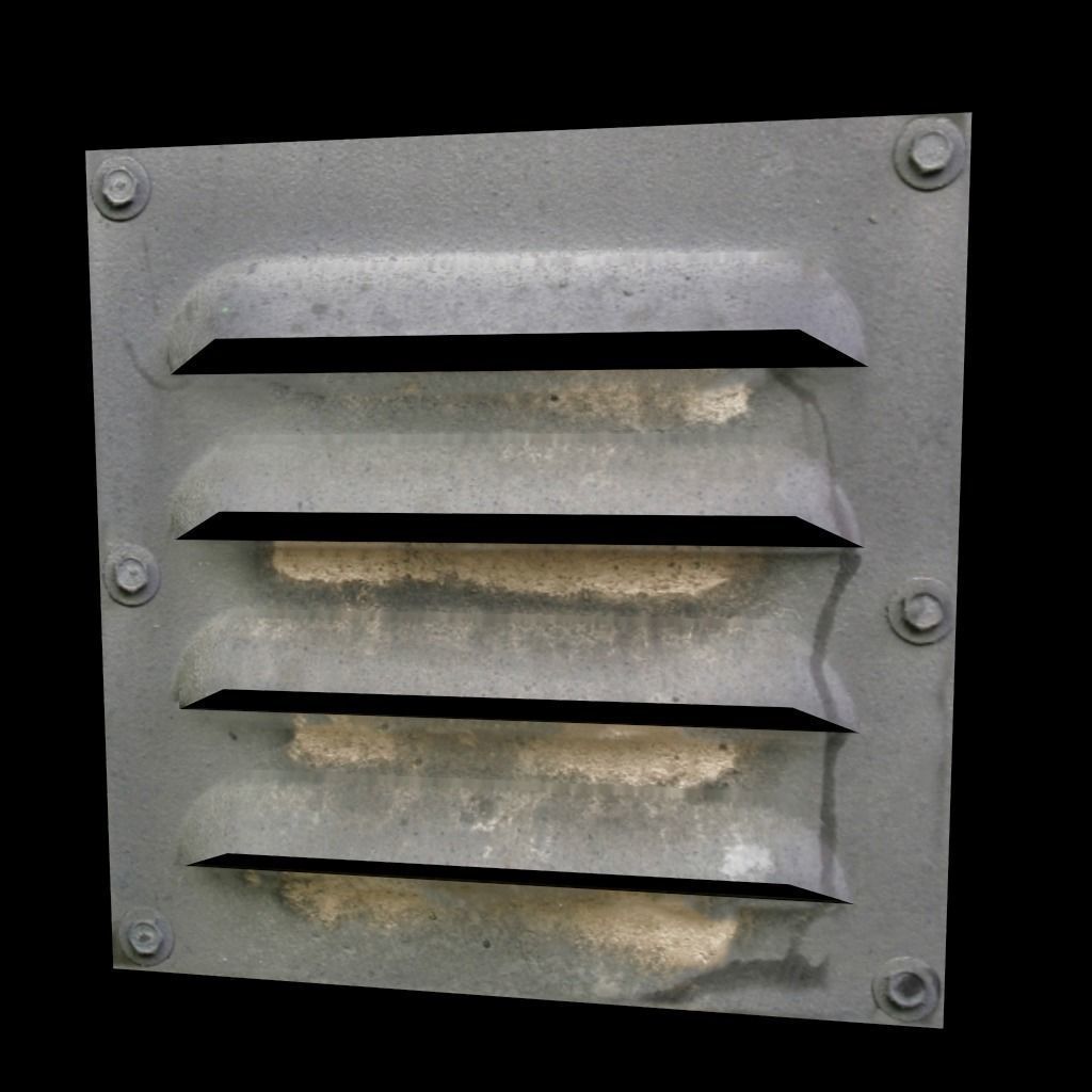 Set of air vents Low-poly 3D model_2