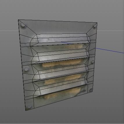 Set of air vents Low-poly 3D model_4