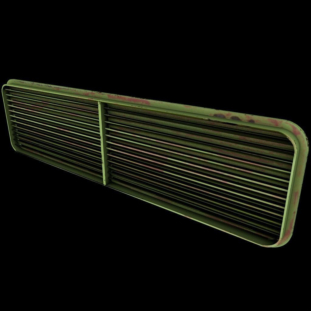 Set of air vents Low-poly 3D model_15