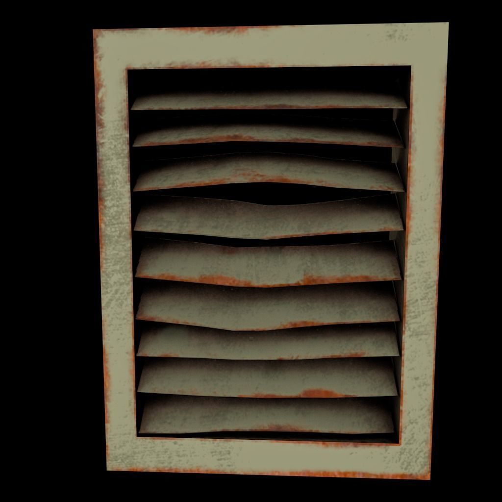 Set of air vents Low-poly 3D model_36