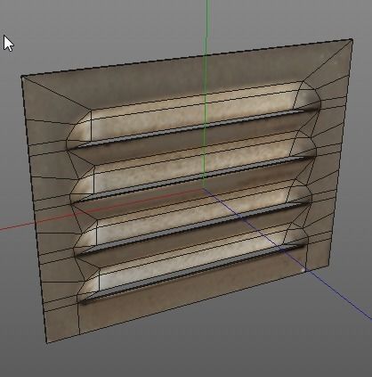 Set of air vents Low-poly 3D model_9