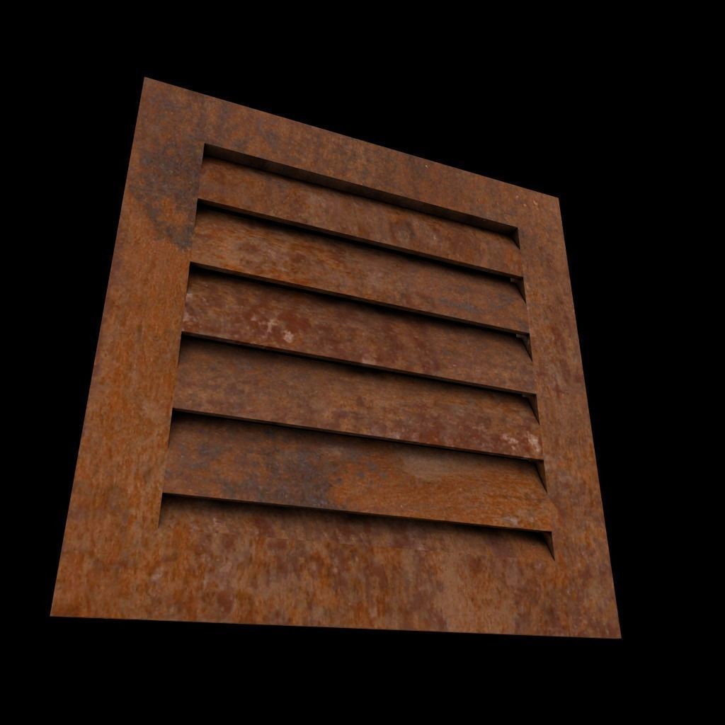 Set of air vents Low-poly 3D model_18