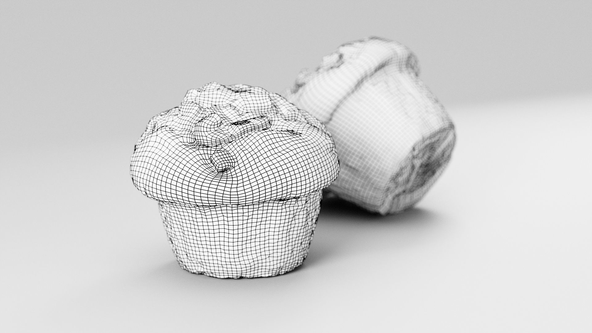 Vanilla Muffin - 3D Scan Low-poly 3D model_1