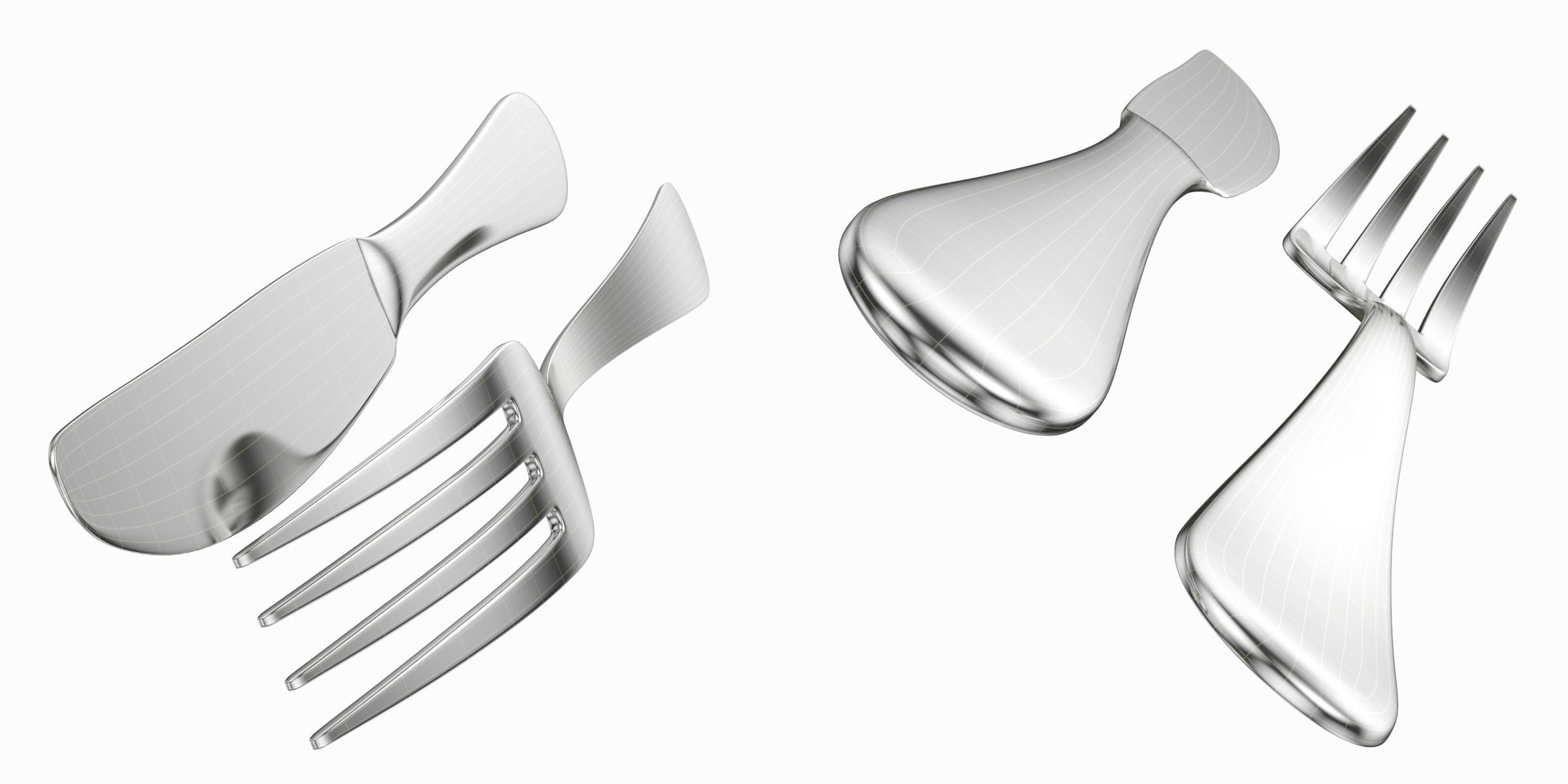 Generic Cutlery 9 Pieces COLLECTION 3D model_15