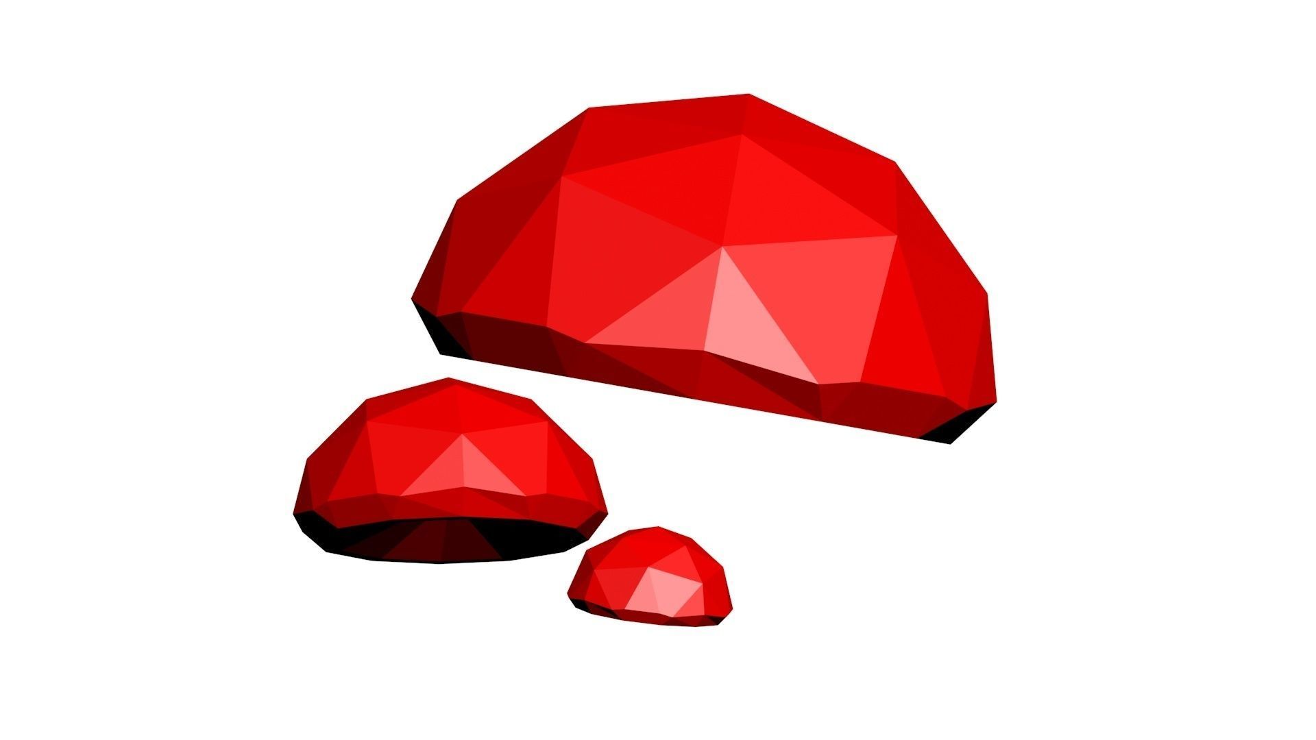 Low Poly Game Ready Mushrooms Low-poly 3D model_12