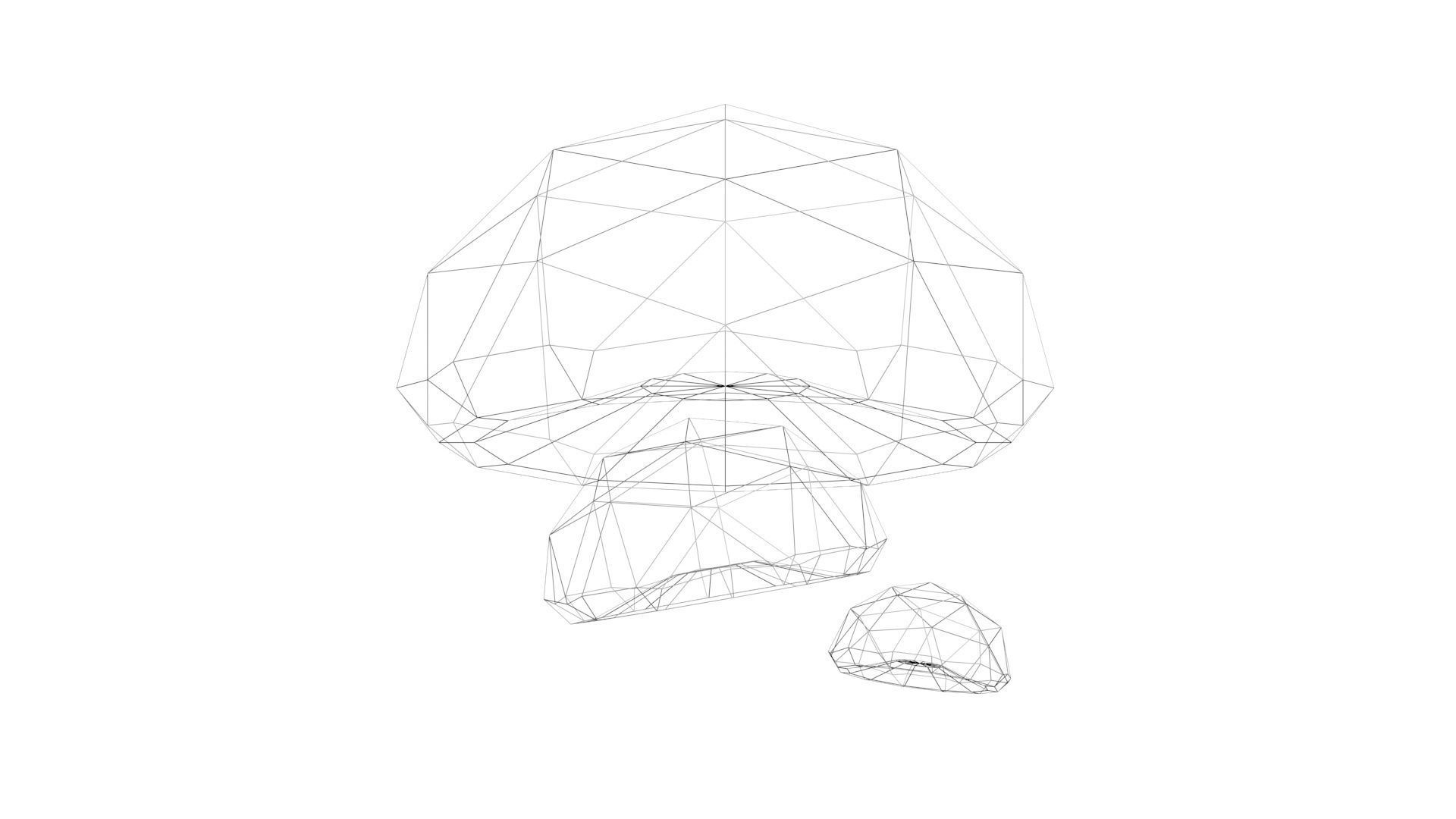 Low Poly Game Ready Mushrooms Low-poly 3D model_23