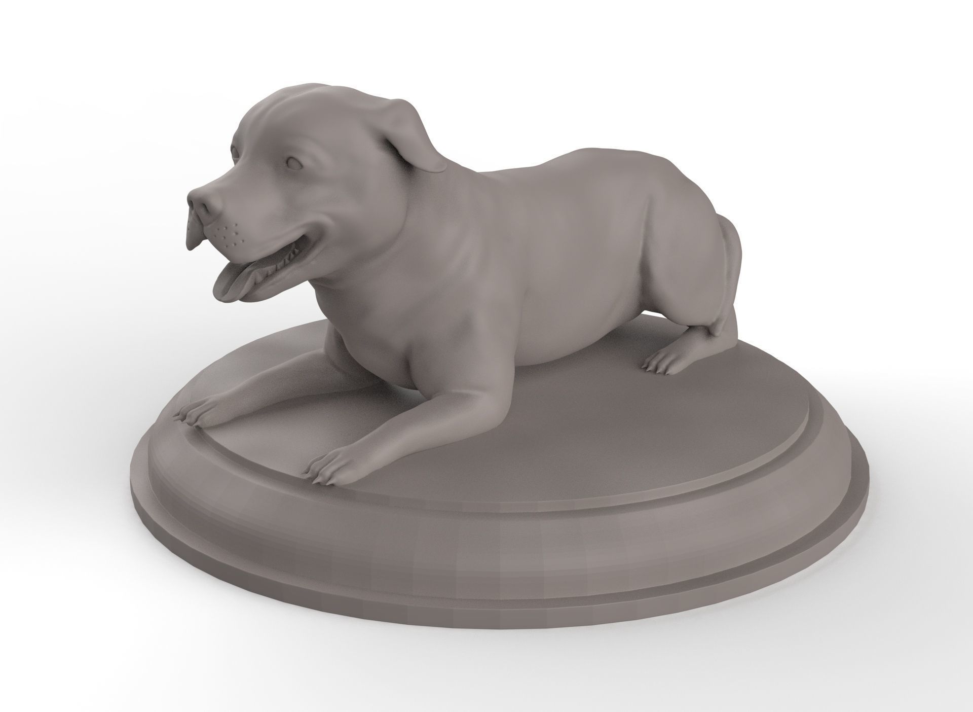 Pitbull 3D Figure 3D print model_2