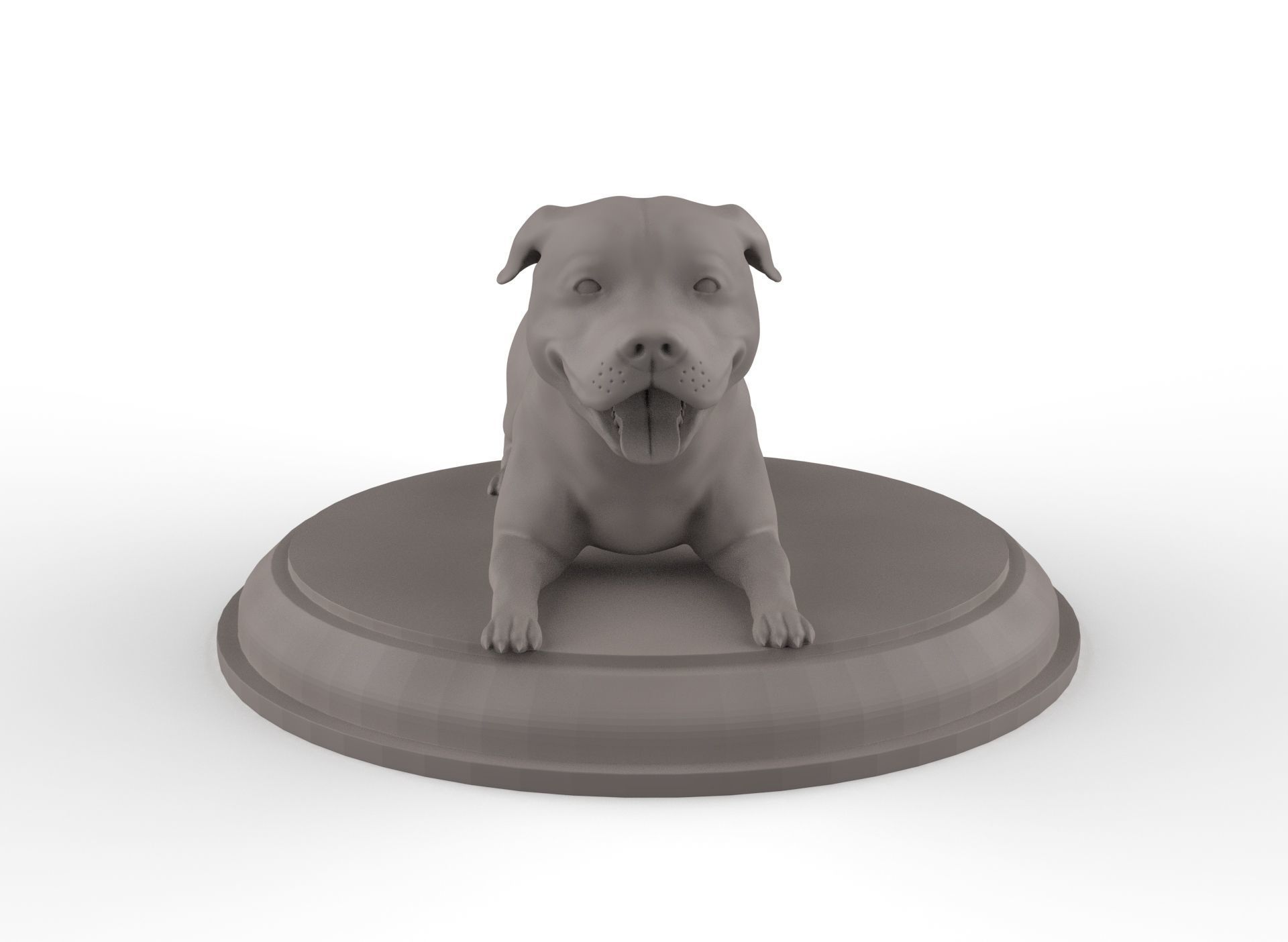 Pitbull 3D Figure 3D print model_5
